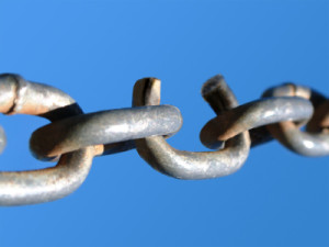 A broken chain signifies our broken church